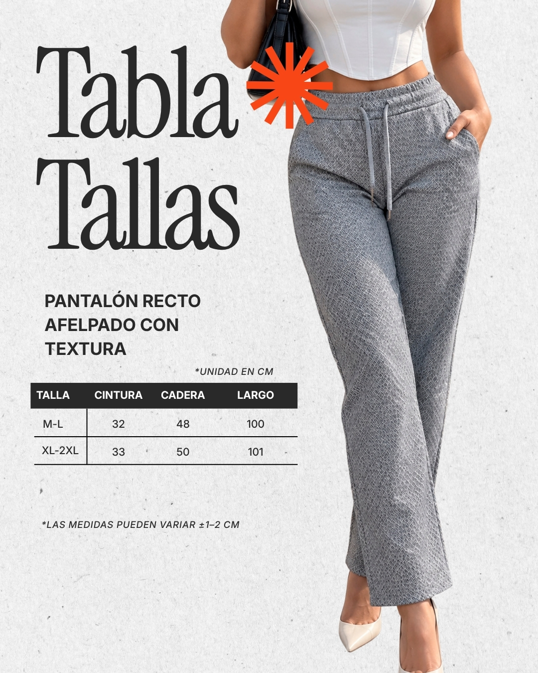 AD2652 Pantalón recto con forro afelpado ligero 15687